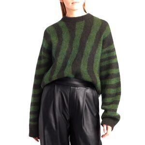 REMAIN Birger Christensen "Cami Wave Stripe Sweater" Wool Mohair Designer Size 8